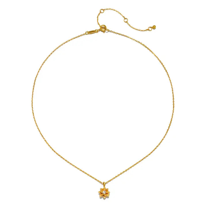 New Day White Topaz Sun Necklace