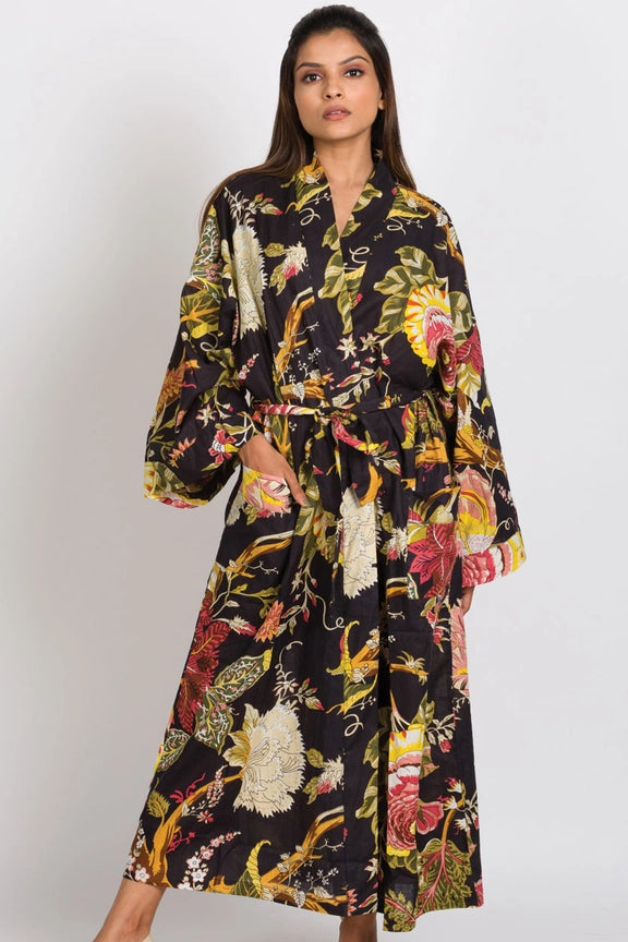 Rani Kimono Robe- Black Dragon