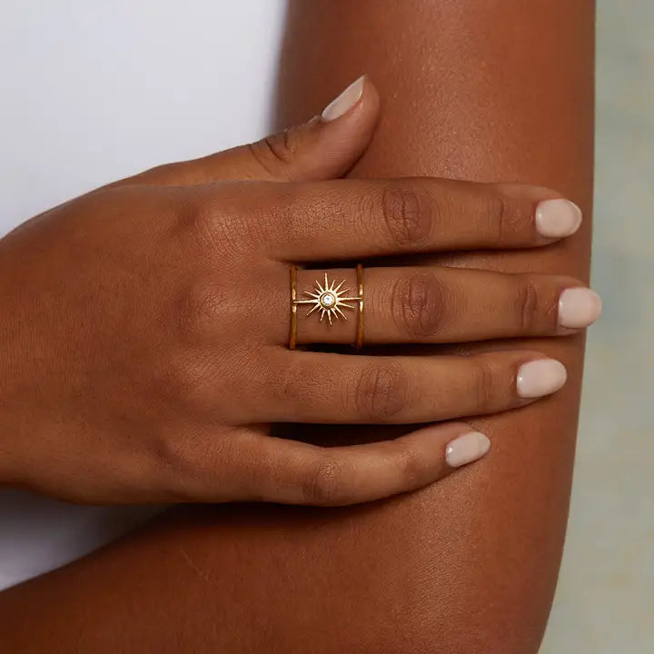 Divine Dreams Starburst Adjustable Ring