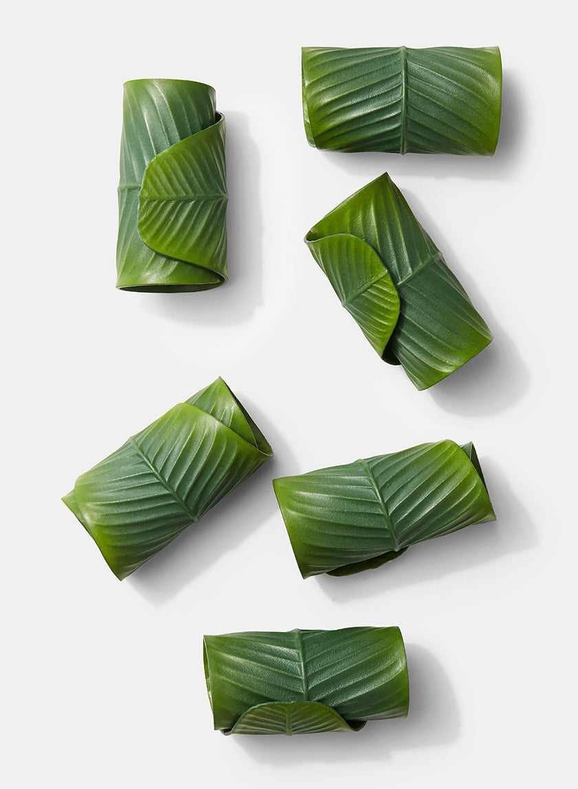 Banana Leaf Napkin Ring (Set of 6)