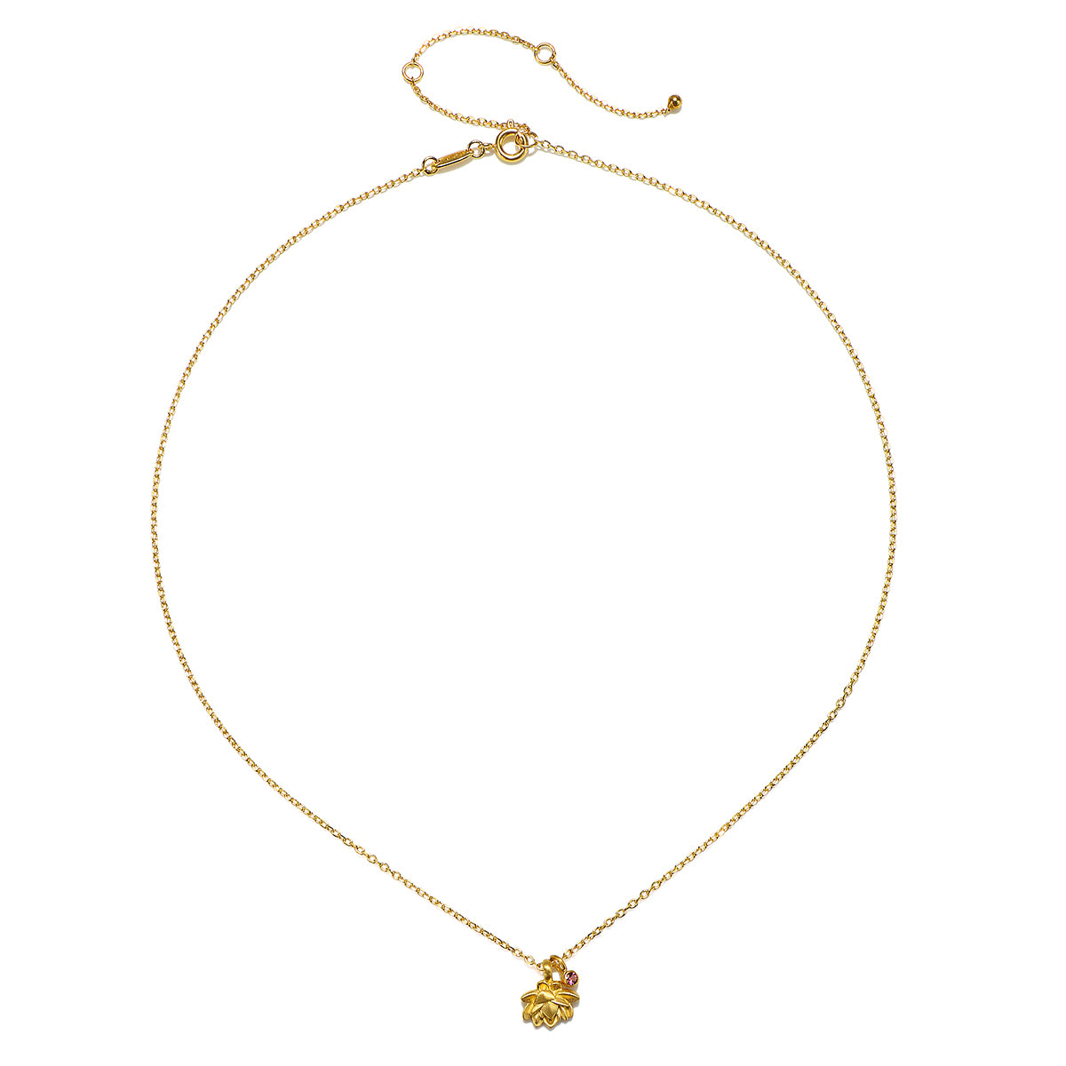 Bloom in Peace Lotus & Tourmaline Necklace