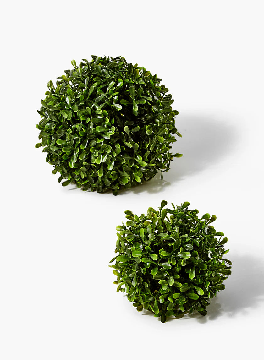 Faux Boxwood Spheres