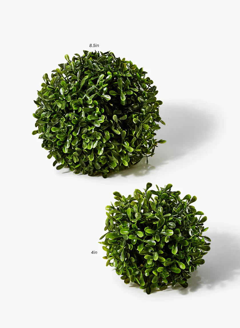 Faux Boxwood Spheres