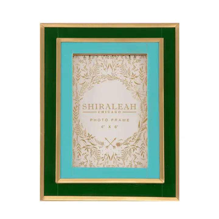 Viva 4" X 6" Layered Green Picture Frame