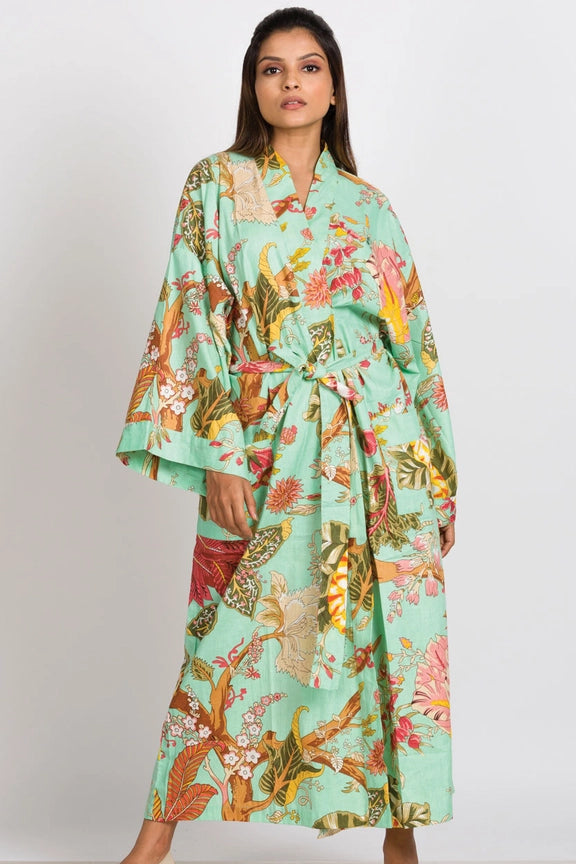 Rani Kimono Robe- Sea Green