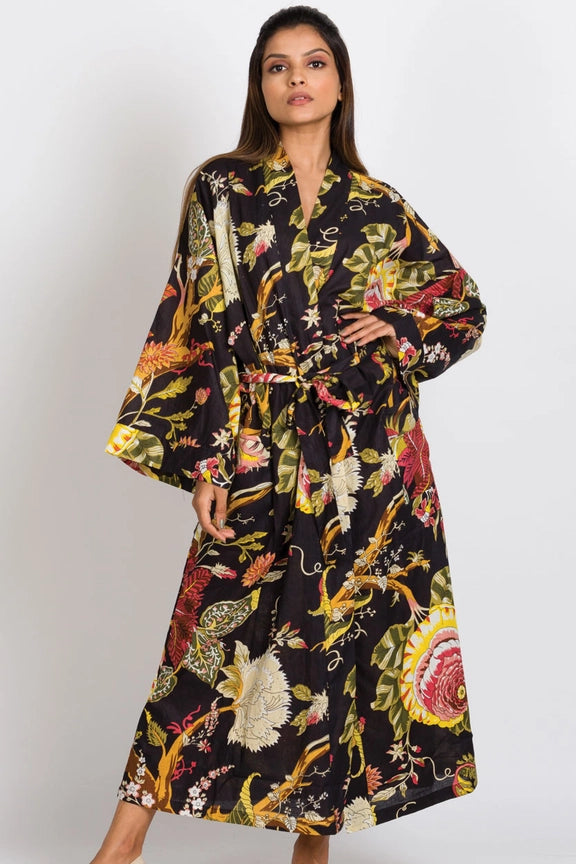 Rani Kimono Robe- Black Dragon