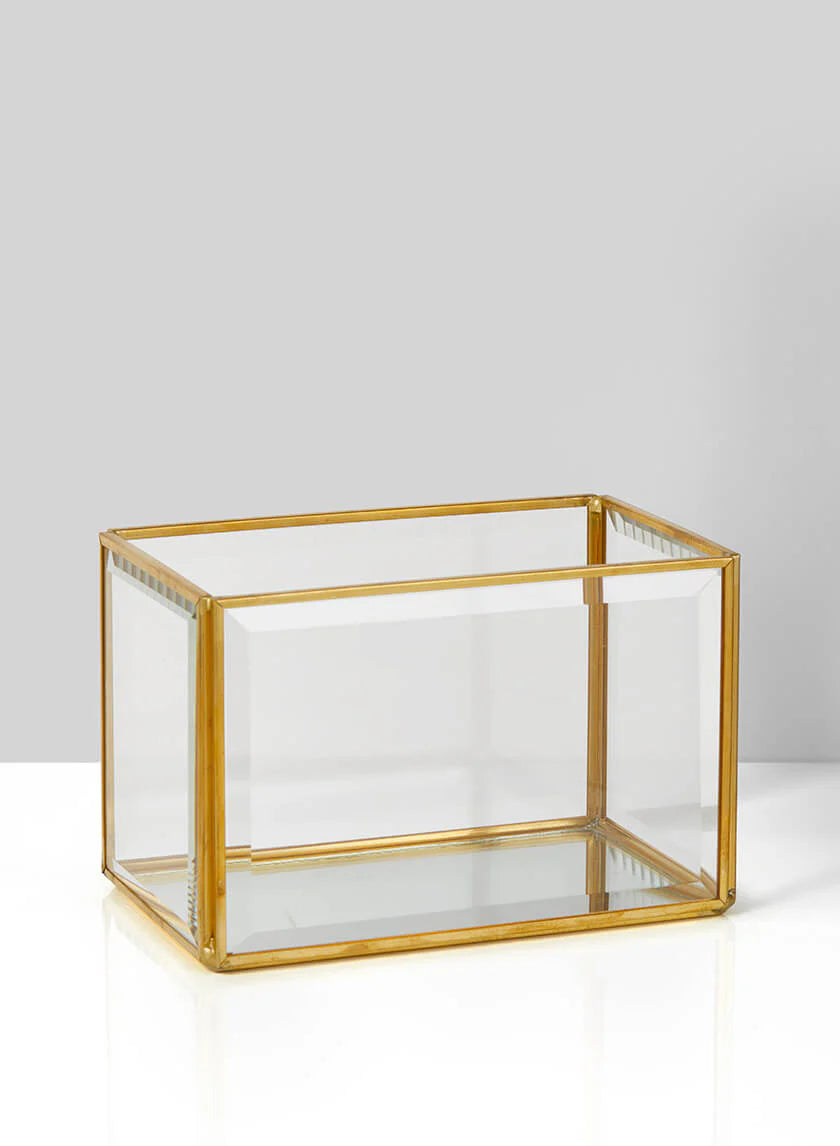 Beveled Glass Gold Box