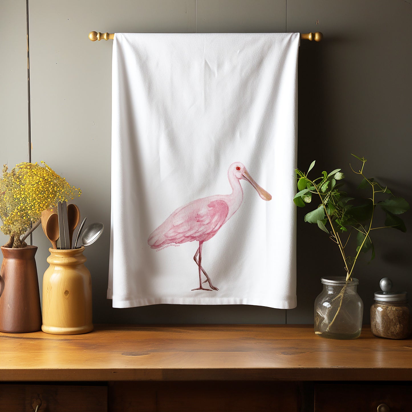Spoonbill Kitchen Towel