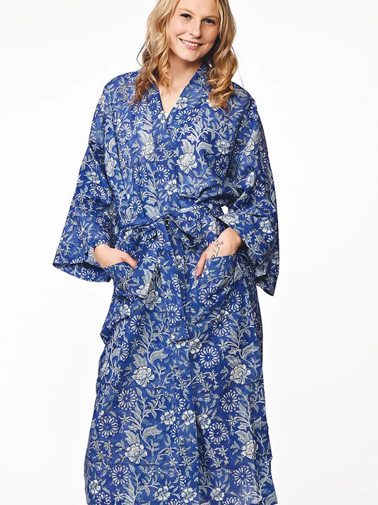Lalita Block Print Kimono Robe