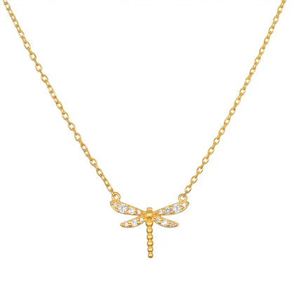 Transforming Spirit White Topaz Dragonfly Necklace