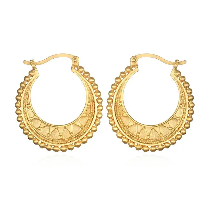 Interwoven Gold Hoop Earrings