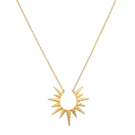 Incandescent Glow Gold Starburst Necklace