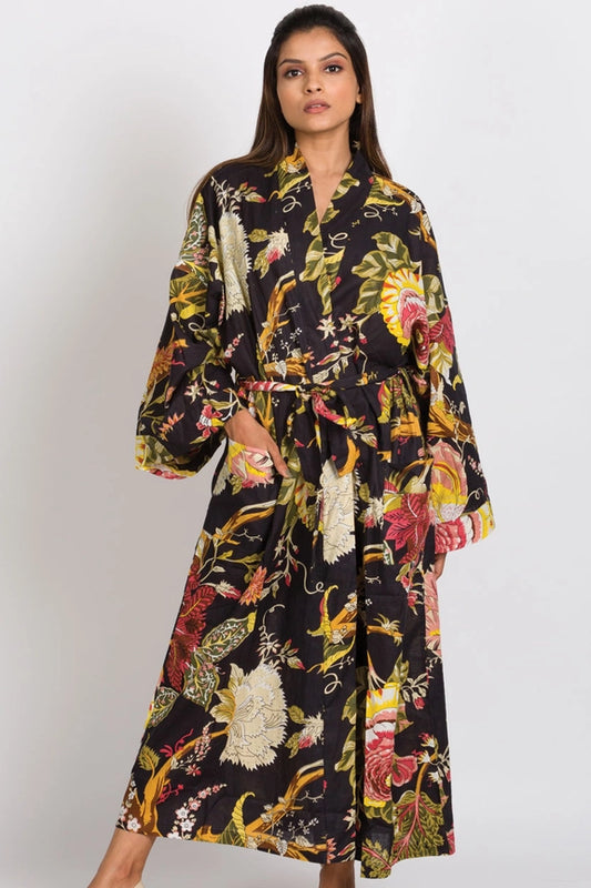 Rani Kimono Robe- Black Dragon