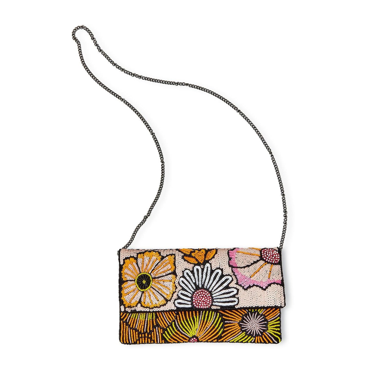 Wild Flower Beaded Clutch