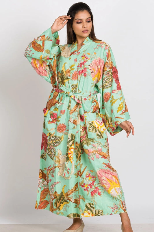 Rani Kimono Robe- Sea Green