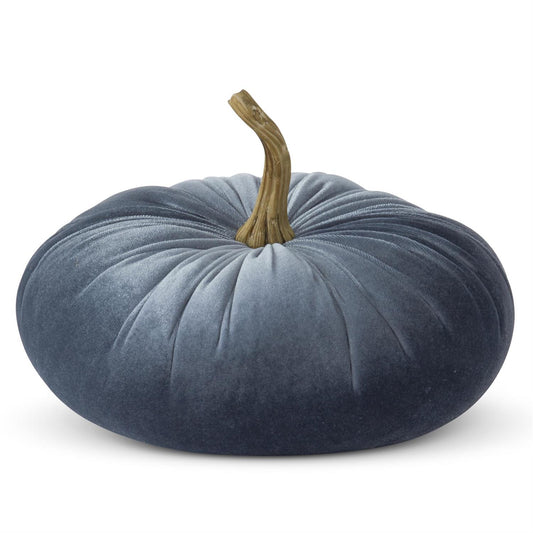 Blue Velvet Stuffed Pumpkin