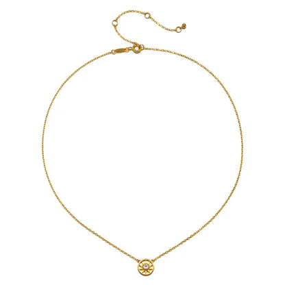 New Day White Topaz Sun Necklace