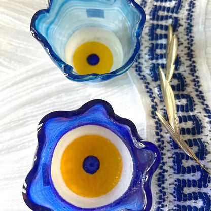 Evil Eye Glass Tealight Holder