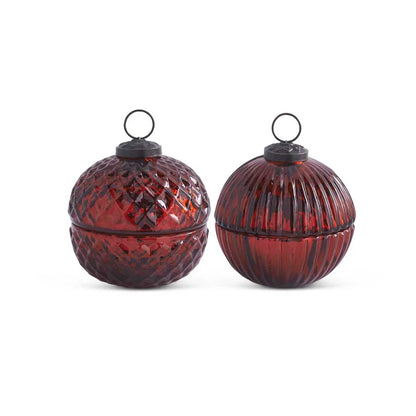 Mercury Glass Lidded Candle Ornament