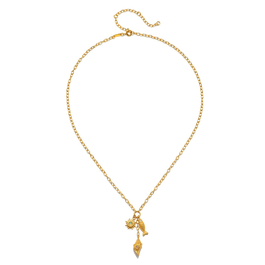 Healing Light Ocean Charm Necklace