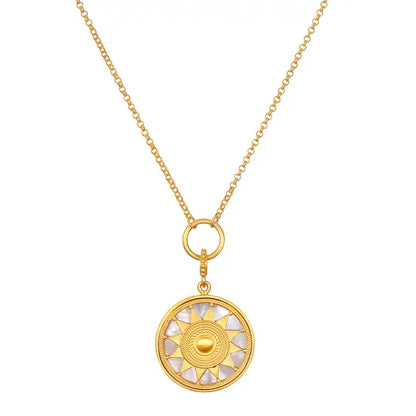 Inward Journey Pearl Mandala Necklace