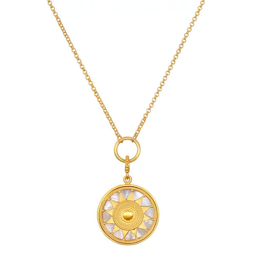 Inward Journey Pearl Mandala Necklace
