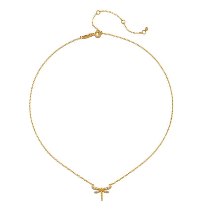Transforming Spirit White Topaz Dragonfly Necklace