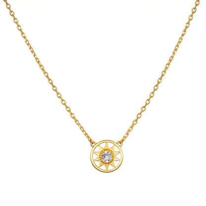 New Day White Topaz Sun Necklace