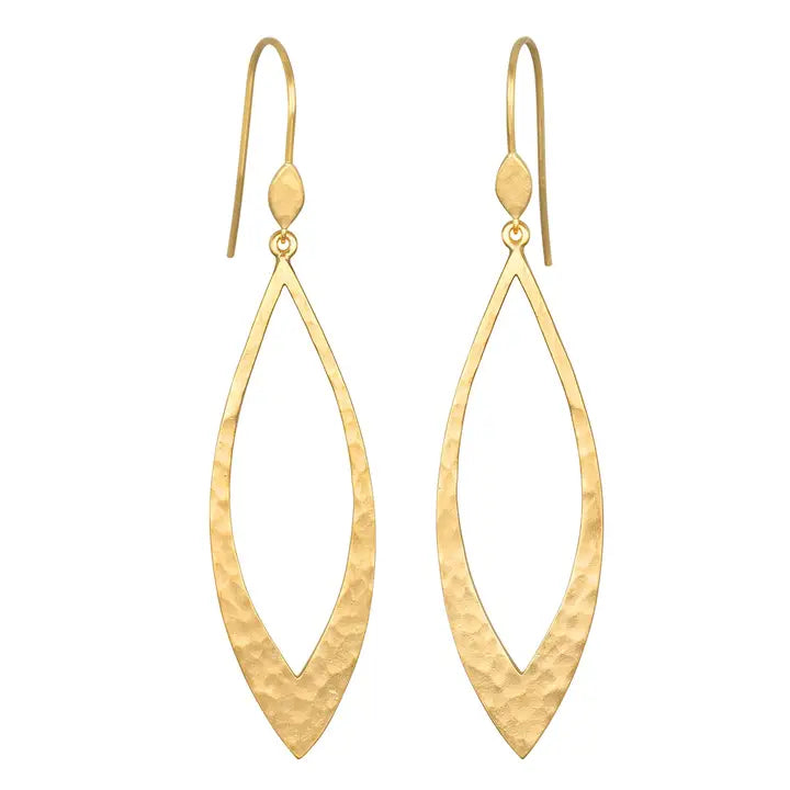 Emerging Beauty Gold Lotus Petal Earrings
