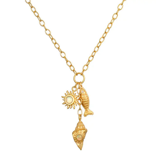 Healing Light Ocean Charm Necklace