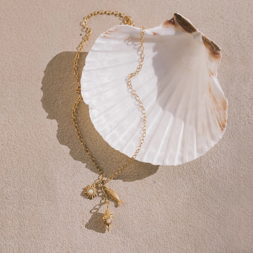 Healing Light Ocean Charm Necklace
