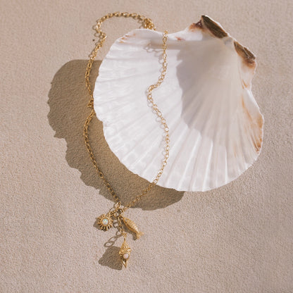 Healing Light Ocean Charm Necklace