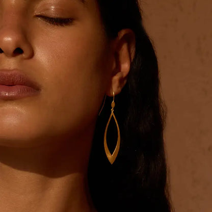 Emerging Beauty Gold Lotus Petal Earrings