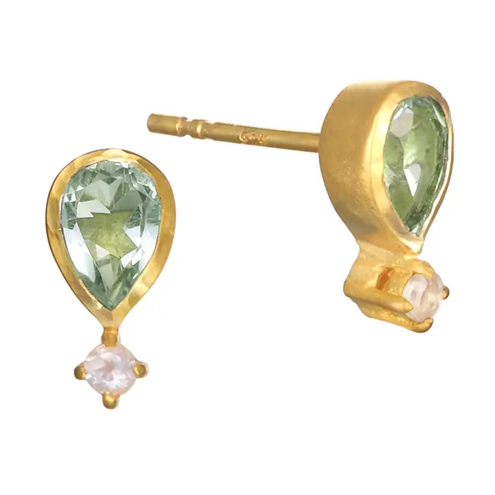 True Self Green Amethyst Earrings