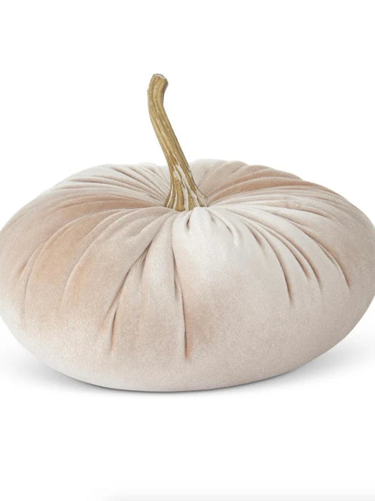 Cream Velvet Stuffed Pumpkin