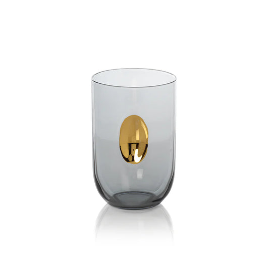 Storm Grey Aperitivo Tumbler with Gold Accent
