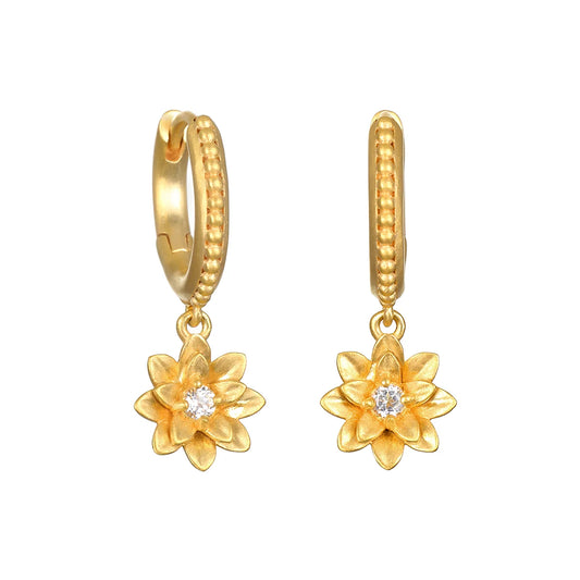 New Chapter Lotus Huggie Earrings