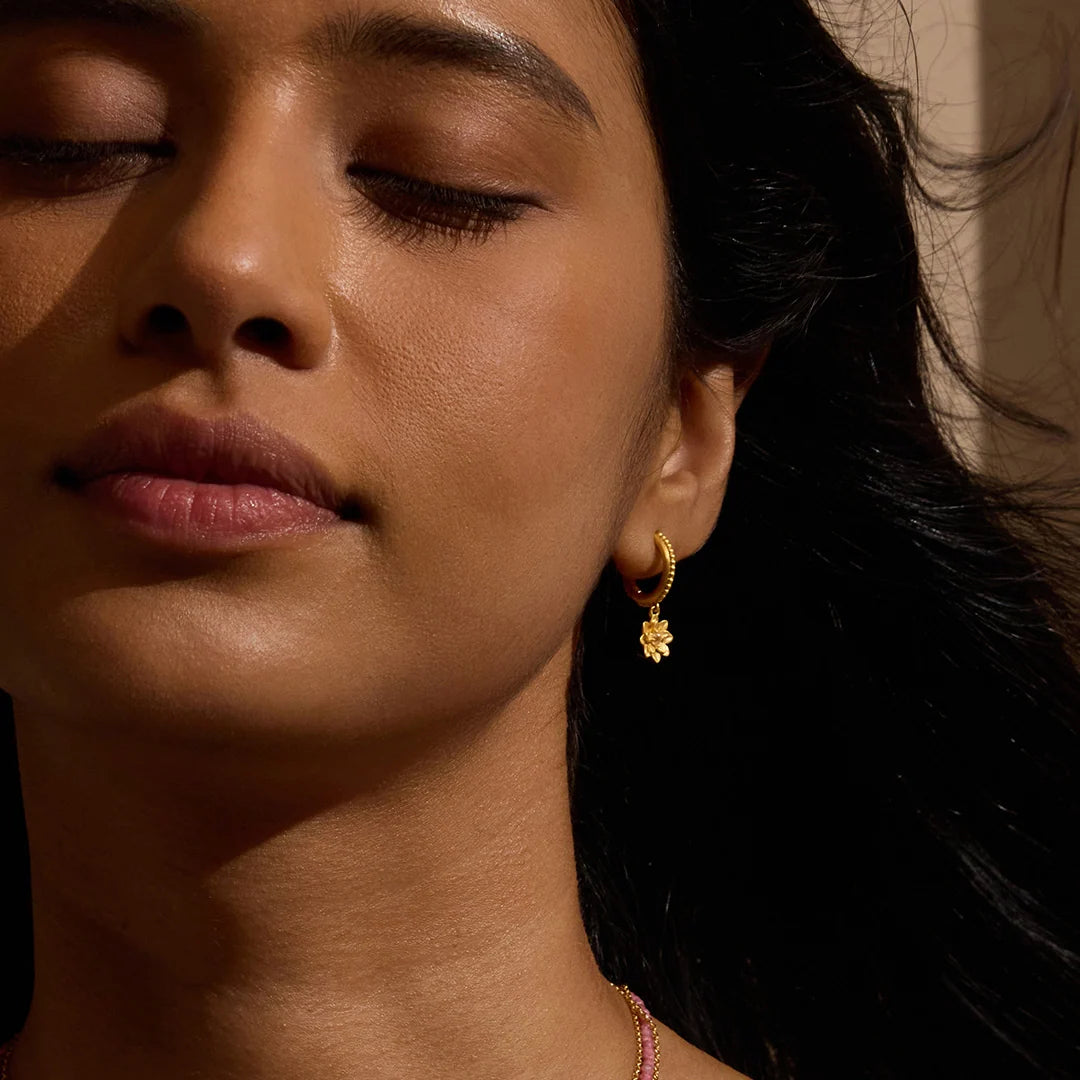 New Chapter Lotus Huggie Earrings