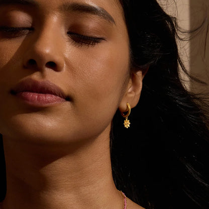New Chapter Lotus Huggie Earrings