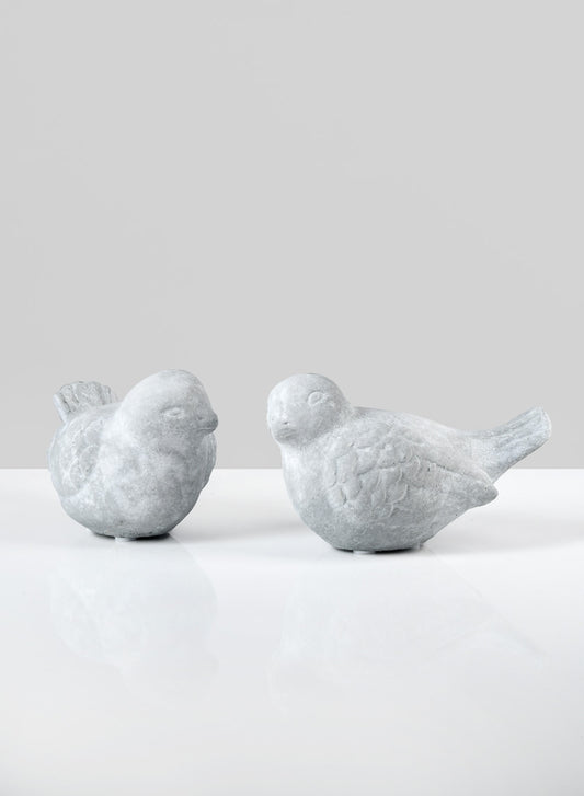 Atelier Antiqued Cement Bird (Set of 2)