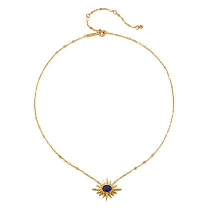 Illuminated Within Starburst Lapis Necklace