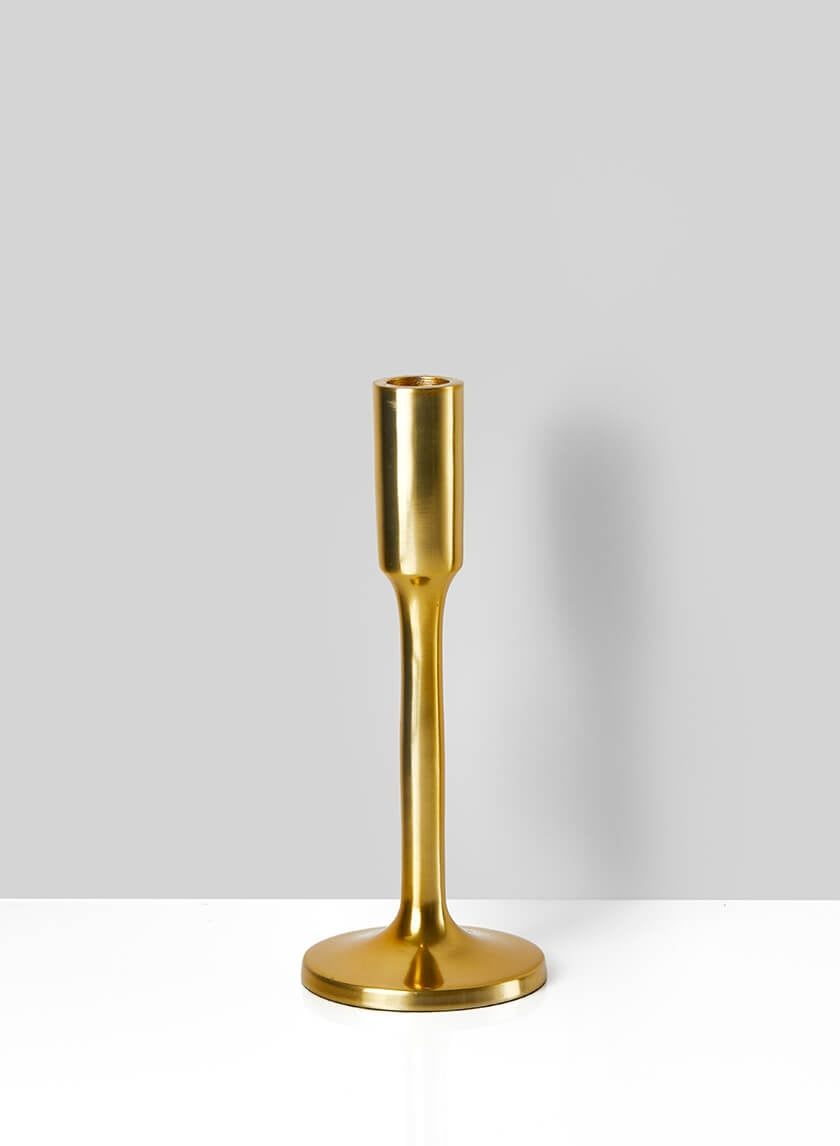 Alsace Shiny Gold Candlestick Holder