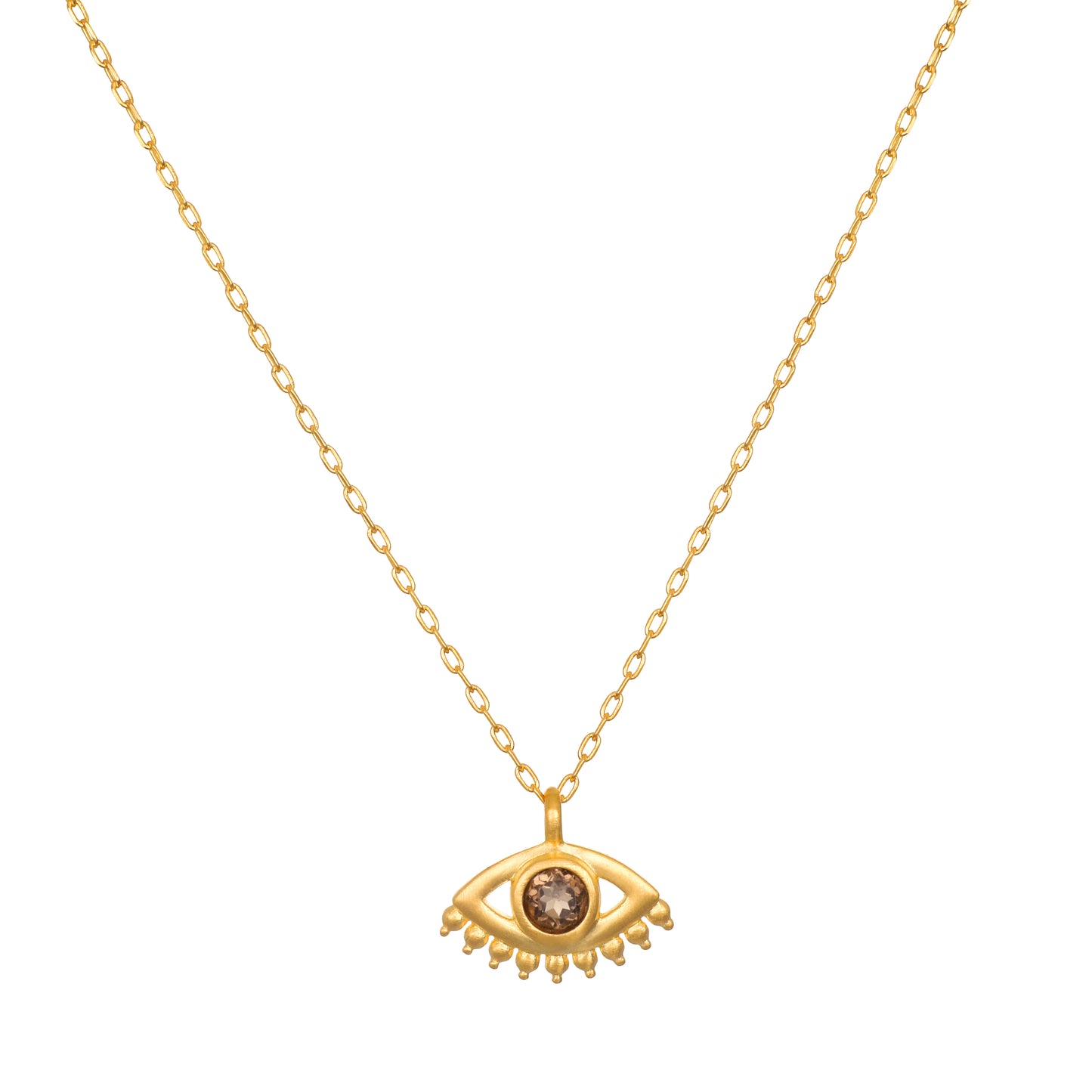 Personal Power Evil Eye Smokey Quartz Necklace