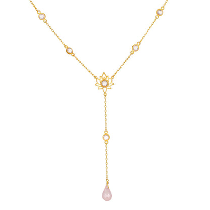 Transformed by Love Lotus Lariat Necklace