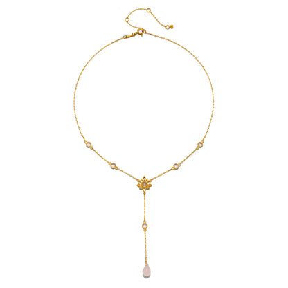 Transformed by Love Lotus Lariat Necklace