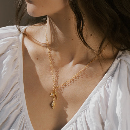 Healing Light Ocean Charm Necklace