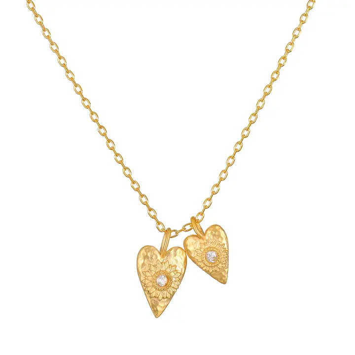 Sacred Connection White Topaz Lotus Heart Necklace