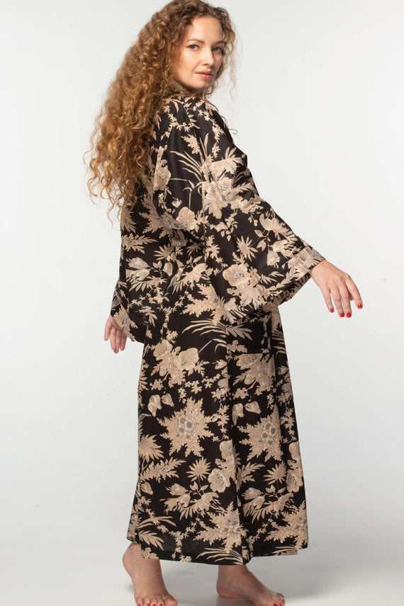 Rani Kimono Robe- Golden Floral