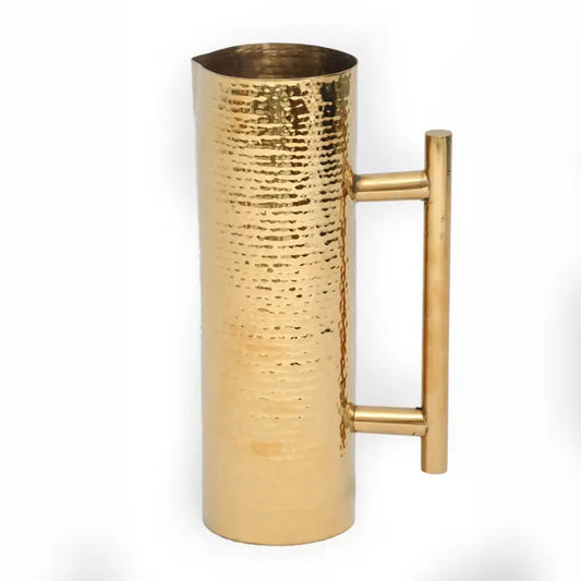 Steel Gold Hammered Pitcher