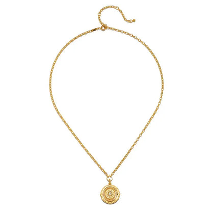 Infinite Devotion White Topaz Spinner Mandala Necklace